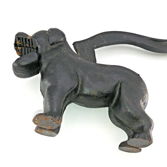 Vintage Cast Iron Black Labrador Dog Nutcracker Mechanical Primitive - Picture 2 of 10